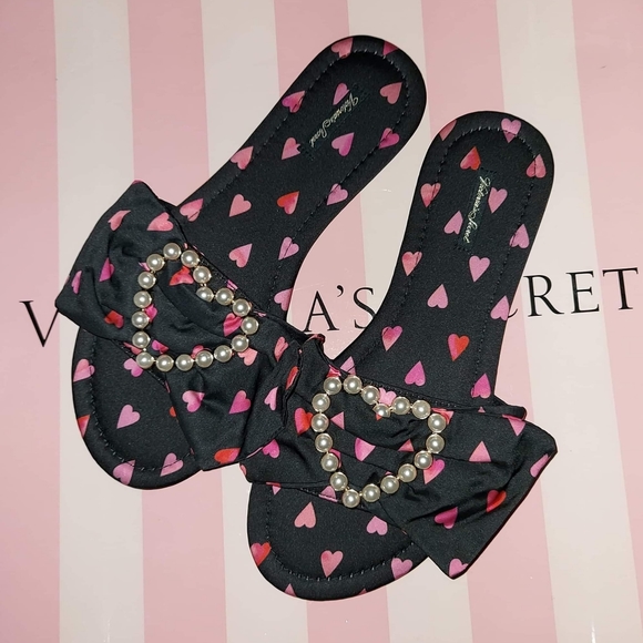 Victoria secret Satin Embellished sandal size Large NWT - Picture 5 of 8